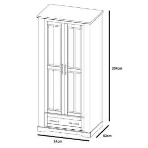 Obrazek Szafa 70 Country dąb stirling/sosna andersen