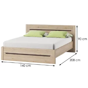 Obrazek Łóżko 50 Desjo 140 dąb san remo