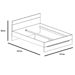 Obrazek Łóżko 33 Selene 160 biały mat/ biały połysk
