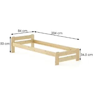 Obrazek Łóżko sosna LK099–80x200 kol surowy