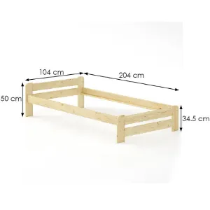 Obrazek Łóżko sosna LK099–100x200 kol surowy