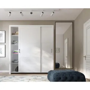 Obrazek Szafa Frama 185 biała uchwyt srebrny