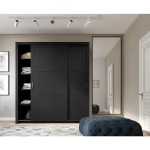 Obrazek Szafa Frama 185 czarna uchwyt czarny