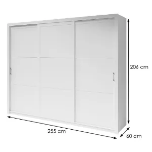 Obrazek Szafa Frama 255 biała uchwyt srebrny