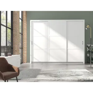 Obrazek Szafa Frama 255 biała uchwyt srebrny