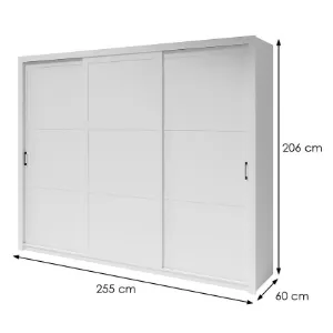 Obrazek Szafa Frama 255 biała uchwyt czarny