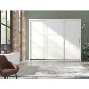 Obrazek Szafa Frama 255 biała uchwyt czarny