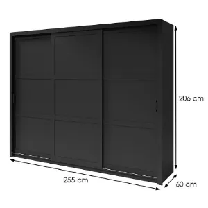 Obrazek Szafa Frama 255 czarna uchwyt czarny