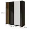 Obrazek Szafa Daster III 12 czarny/dąb