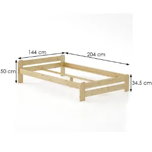 Obrazek Łóżko sosna LK099–140x200 kol surowy