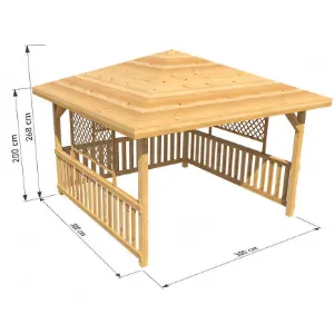 Obrazek Altana ogrodowa I kwadratowa 3x3x2,68 m