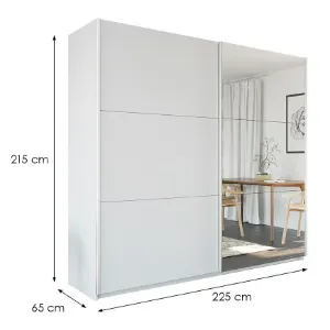 Obrazek Szafa Vigo 225 biały / lustro