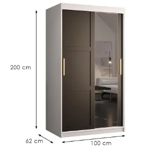 Obrazek Szafa Amiro 2 100 biały/czarny