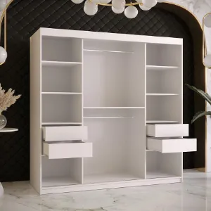 Obrazek Szafa Amiro 2 180 biały/czarny