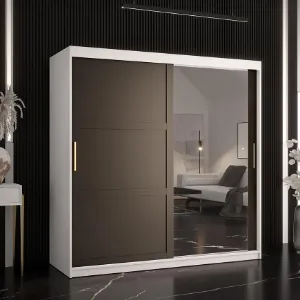 Obrazek Szafa Amiro 2 180 biały/czarny