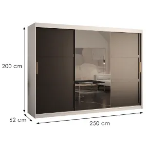 Obrazek Szafa Amiro 2 250 biały/czarny