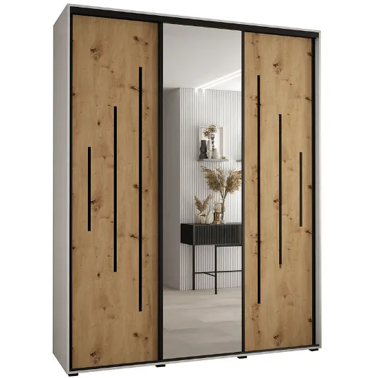 Obrazek Szafa 45 Canaris 13 190 biały/artisan/czarny