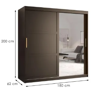 Obrazek Szafa Amiro 2 180 czarny/czarny