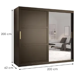 Obrazek Szafa Amiro 2 200 czarny/czarny