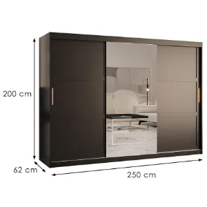 Obrazek Szafa Amiro 2 250 czarny/czarny