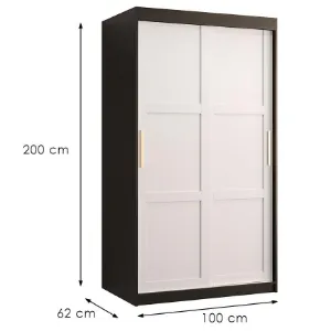 Obrazek Szafa Amiro 1 100 czarny/biały
