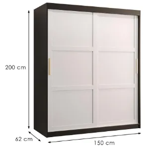 Obrazek Szafa Amiro 1 150 czarny/biały