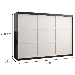 Obrazek Szafa Amiro 1 250 czarny/biały