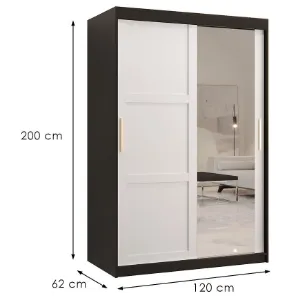 Obrazek Szafa Amiro 2 120 czarny/biały