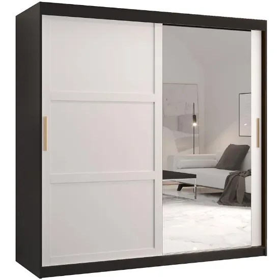 Obrazek Szafa Amiro 2 180 czarny/biały