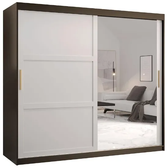 Obrazek Szafa Amiro 2 200 czarny/biały