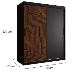 Obrazek Szafa Malakka 150 czarny