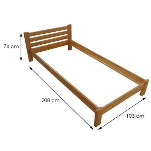 Obrazek Łóżko Ewa 90 drewno olcha naturalna