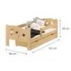 Obrazek Łóżko Mikołaj 80/160 mat sosna