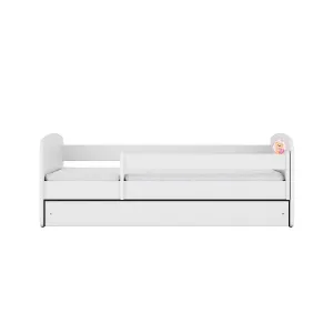 Obrazek Łóżko Dziecięce Babydreams+Sz+M Biały 70x140 Miś Motyl