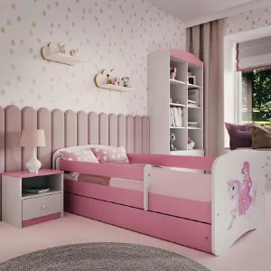 Obrazek Łóżko Dziecięce Babydreams+Sz+M Różowe 70x140 1 Księżniczka