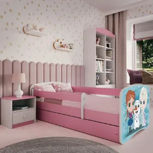 Obrazek Łóżko Dziecięce Babydreams+Sz+M Różowe 80x160 Kraina Lodu