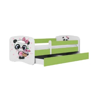Obrazek Łóżko Dziecięce Babydreams+Sz+M Zielone 80x160 Panda