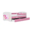 Obrazek Łóżko Dziecięce Babydreams+Sz+M Różowe 80x160 Wróżka 2