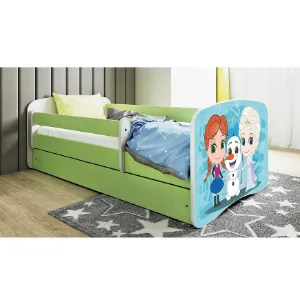Obrazek Łóżko Dziecięce Babydreams+Sz+M Zielone 80x180 Kraina Lodu