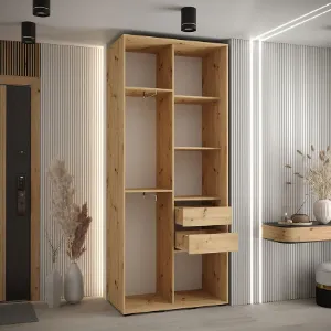 Obrazek Szafa 45 Canaris 3 130 biały/artisan/czarny