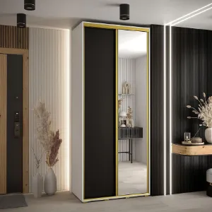 Obrazek Szafa 45 Canaris 3 140 biały/czarny/gold