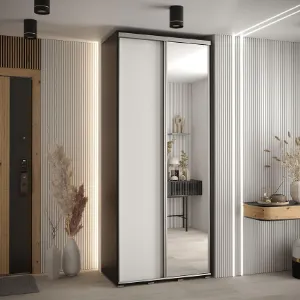 Obrazek Szafa 45 Canaris 3 140 czarny/biały/silver