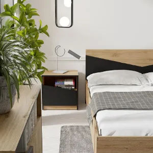 Obrazek Łóżko 140 Aston 9 Dąb Odwieczny/Czarny