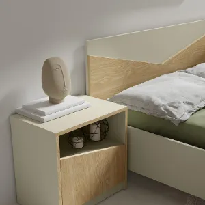 Obrazek Łóżko 160 Aston 8 Szary Beż/Dąb Olejowany