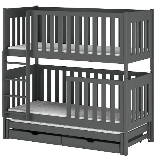 Obrazek Łóżko Piętrowe Emilka 90x200 graphite