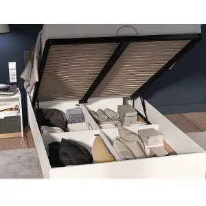 Obrazek Łóżko Torino 120+Stelaż z Podnośnikiem  1201 biały/dąb castello/grafit