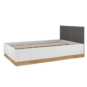 Obrazek Łóżko Torino 120+Stelaż Flx 1202 biały/dąb castello/grafit