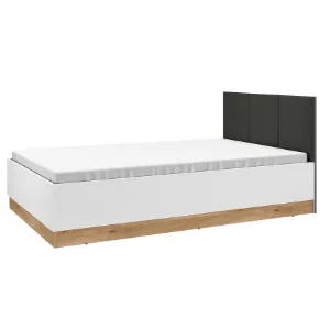 Obrazek Łóżko Torino 120+Stelaż Flx 1202 biały/dąb castello/grafit