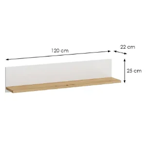 Obrazek Półka Avila AILP01 biały/dąb artisan