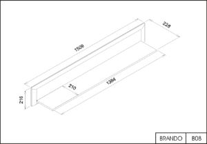 Obrazek Półka wisząca Brando B08